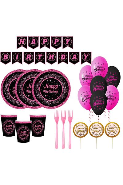 Partimarka Σετ γενεθλίων Happy Birthday για 24 άτομα