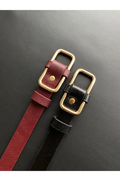 LİA KEMER 2'li  Kadın Gold Tokalı Kemer Bel Kemeri Ceket Kemeri Elbise Kemeri...