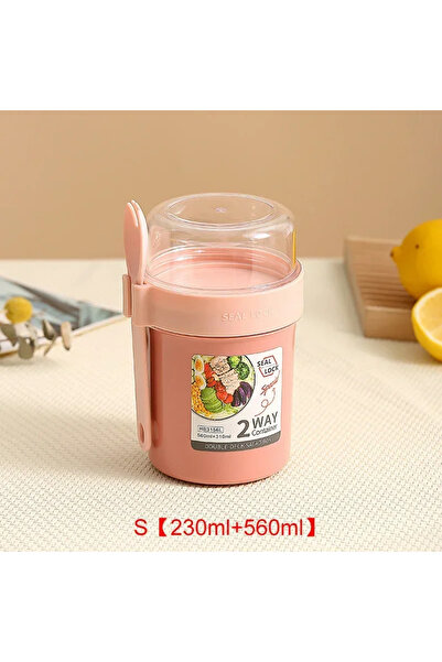 Choice كوب سلطة شوفان وردي اللون من جاستنلاو، سعة 790 مل/990 مل، كوب إفطار، م...