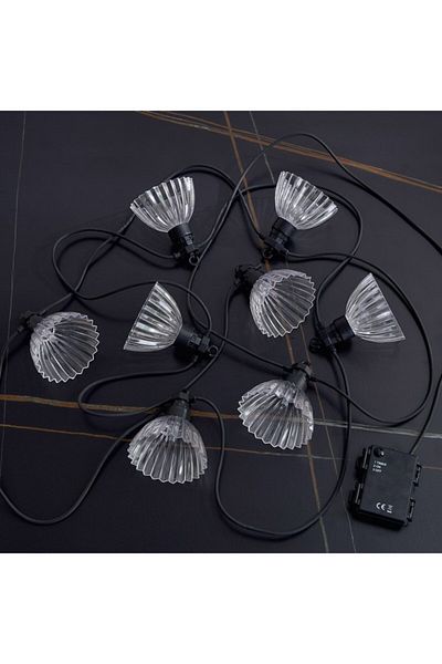 Home Box Dux 8 Acrylic Lamp Shade with Warm LED String Light