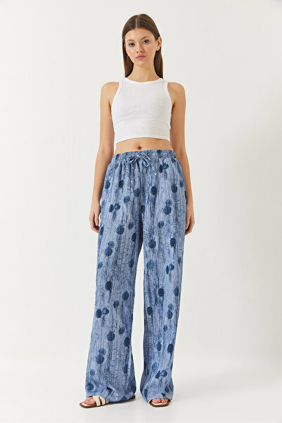 Bianco Lucci Жіночі брюки Палаццо 80167 з еластичним поясом і кишенями Деталі 60271064