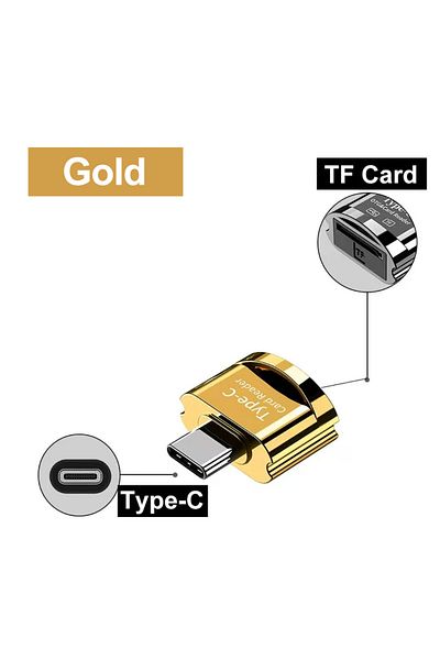 Choice قارئ بطاقات USB 3.0 Type C ذهبي لأجهزة iPhone IOS13 TF محول بطاقة ذاكرة قارئ بطاقات لهاتف Samsung Xiaomi