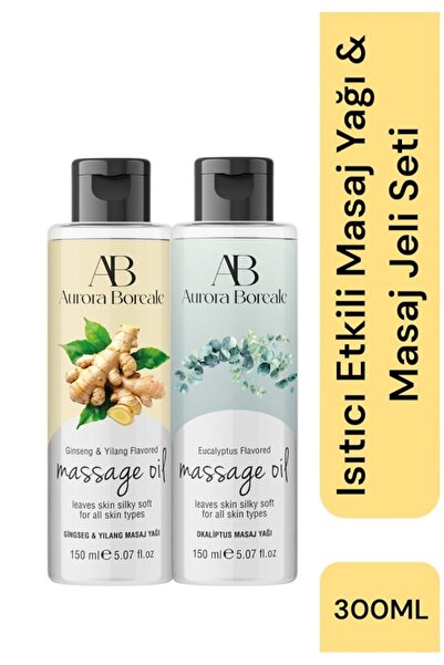 AuroraBoreale Ginseng ve Okaliptus Aromalı Isıtırıcı Etkili Masaj Yağı Su Baz...