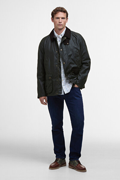 Barbour Halton Yağlı Ceket Ol52 Fern