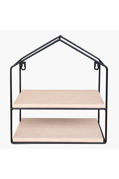 Home Box Urban Pentagon 2-Tier Metal Shelf 26x11x28.5 cm