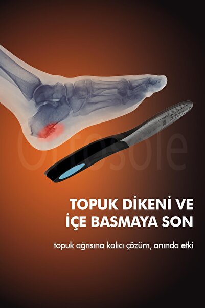 Ortosole OS200 | Topuk Dikeni, Düz Tabanlık, İç Basma Önleyici, Kemer Destekli, Plantar Fasiit İç Tabanlık