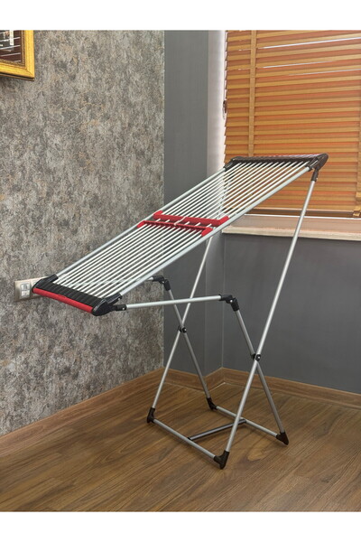 CNR Çamaşır Kurutmalık Askılığı Luna Yandan Açılır Özel Pp Kaplama Borulu Alüminyum Çitalı Çamaşırlık