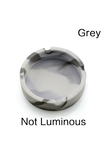 Choice Grey Luminous/Colorful Silicone Gel Ashtray Light Circular Ashtray Flu...