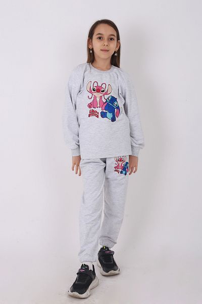 COSBA kids wear Κοριτσίστικο κοστούμι φόρμας με στάμπα με ελαστική μέση