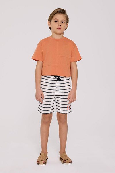 Nebbati BG Store Ανδρικό Παιδικό Σορτς Ριγέ