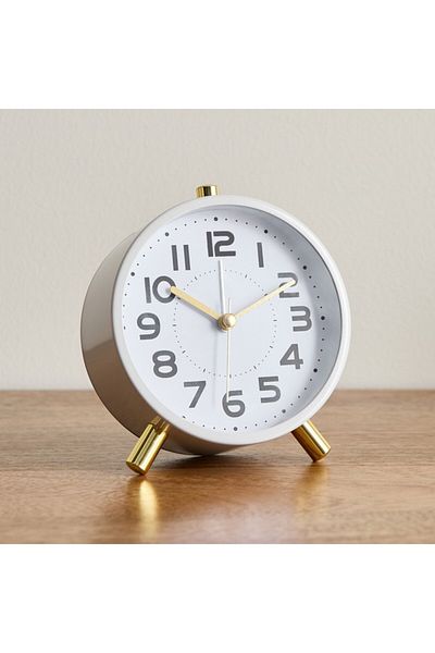Home Box Emir Metal Table Alarm Clock with Night Light 11x5.5x12 cm