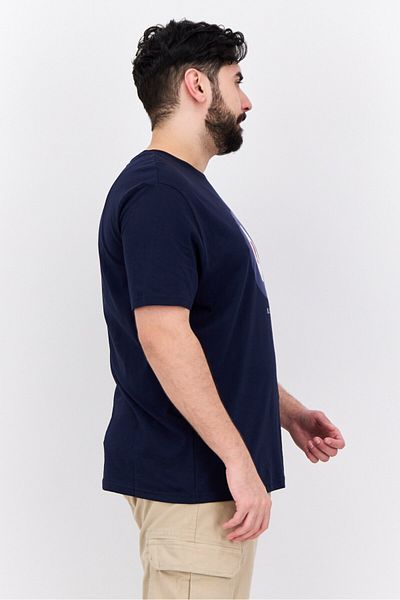 Ben Sherman Men Crew Neck Short Sleeves Brand Logo T-Shirt, Dark Navy