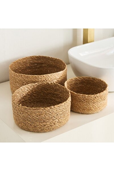 Home Box مجموعة سلال دائرية متعددة الاستخدامات من ناتشوراليوم مكونة من 3 قطع