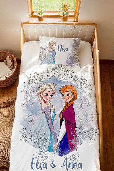 Homamia İsme Özel %100 Pamuk 100x200 Montessori Nevresim Takımı Elsa