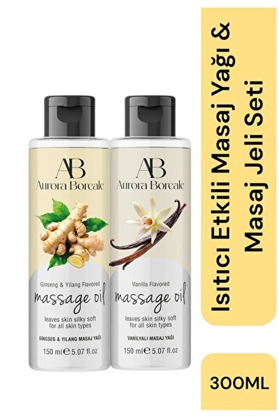 AuroraBoreale Ginseng ve Vanilya Aromalı Isıtırıcı Etkili Masaj Yağı Su Bazlı...