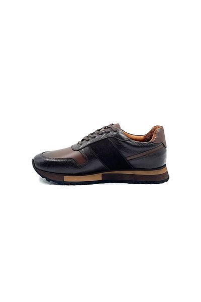 ALEHASANDRO 19832 Eva Sole Оригинални стилни кожени маратонки, кафяви