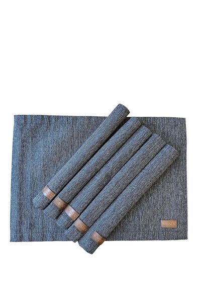 ROSSEV Placemat Gri Inchis 6 Piese