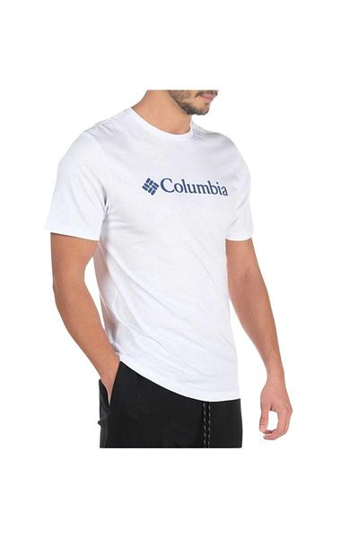 Columbia Λευκό μπλουζάκι M Basic Big Logo Brushed Ss Tee