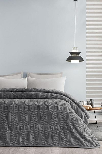 STOREMAX Ezg Melan Gray Double Embossed Blanket - 200 X 220 Ezsnshop 1065757