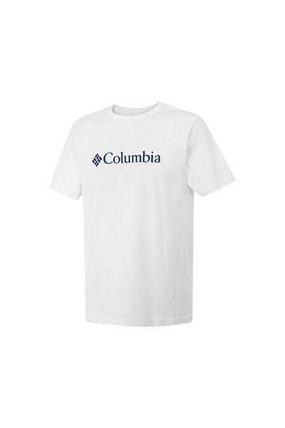 Columbia Λευκό μπλουζάκι M Basic Big Logo Brushed Ss Tee
