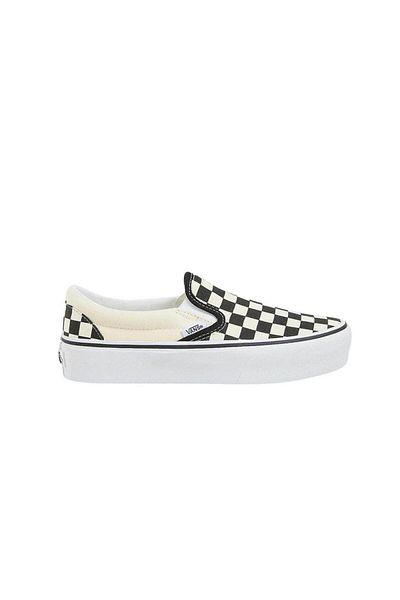Vans Klasické nazouvací kostkované tenisky na platformě