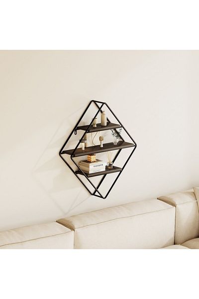 Home Box Urban Diamond 3-Tier Metal Shelf 41.5x11x50 cm