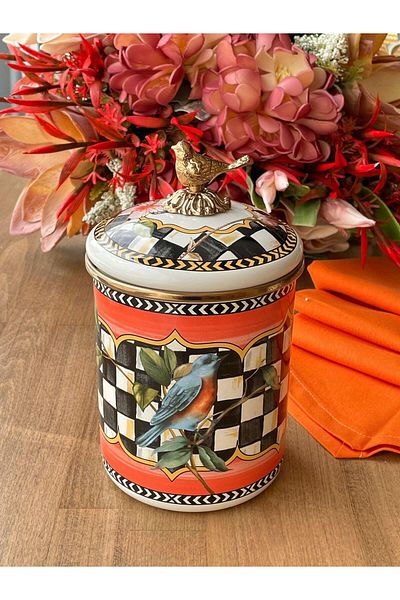 ROSSEV Miss Betty Paradise Enamel Jar-15 Cm