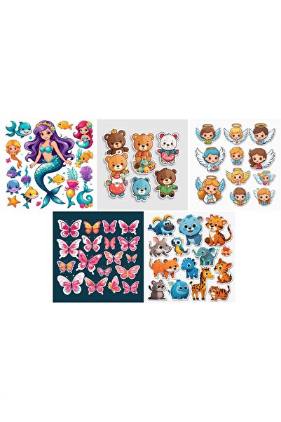 Altınuç Art Design Kız Çocuk Etiket Sticker Yapıştırma Seti Defter Masa Dolap...