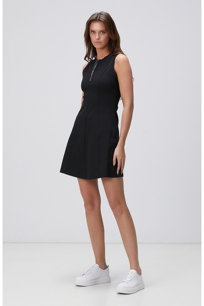 Network N-Tech Siyah Mini Örme Elbise
