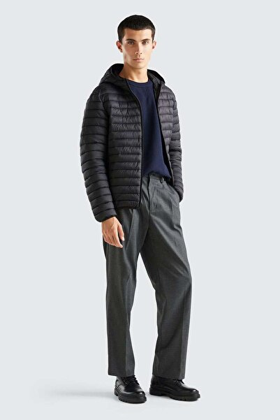 United Colors of Benetton Ανδρικό μαύρο παλτό (Κωδικός μοντέλου: 124A2Ba2Un02O)