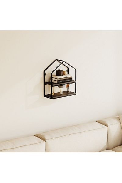 Home Box Urban Pentagon 2-Tier Metal Shelf 26x11x28.5 cm