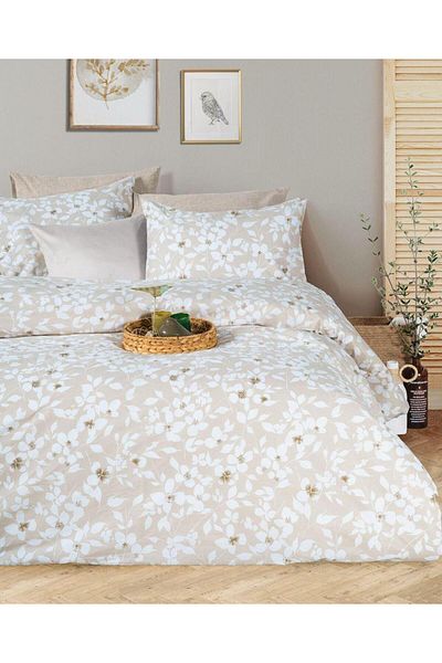 İyi Geceler İstanbul Σετ Παπλωματοθήκη Διπλό 100% Βαμβάκι Flowery