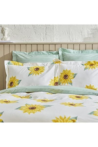 LUXE Conrad Green Double 100% Cotton Duvet Cover Set - Lxshp 1055529