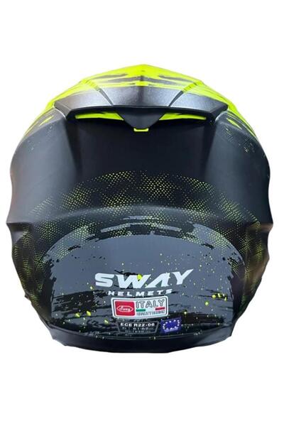 Sway Xbyc X60 Full Face Enduro Touring Adventure Kapalı Motosiklet Kaskı M Beden Kum Sarısı