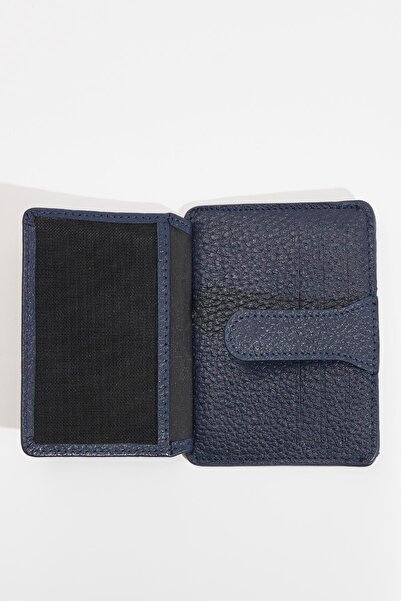 Tudors Hakiki Deri Erkek Lacivert Cüzdan