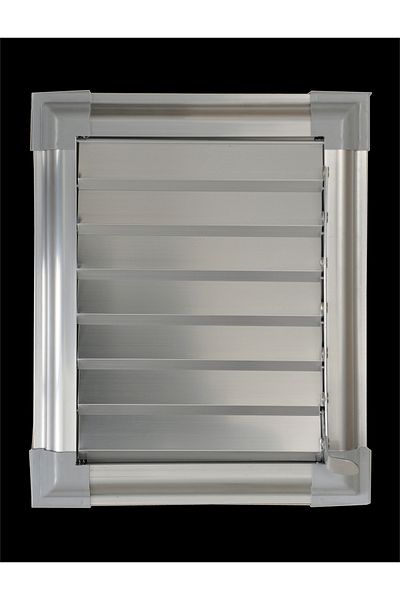 Panjur DÜNYASI 50 X 60 Aluminum Chrome Anodized Bathroom Wc Vent Louver