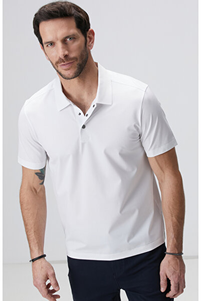 Network N-Tech Beyaz Polo Yaka T-shirt