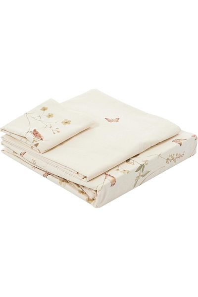 STOREMAX Sbl Melle Patterned 100% Cotton Duvet Cover Set, Cream, Single Sblshp 1064356