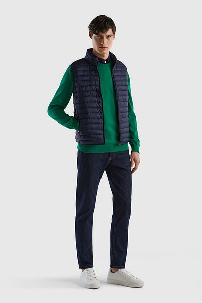 United Colors of Benetton Мъжки тъмносин жилет (код на модела: 124A2Ba2Uj005)
