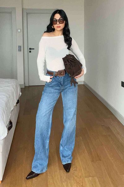 Seda Yalçın Atelier Blue Wide Leg Jean