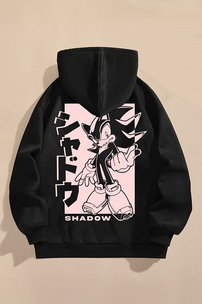C&C OKULCUNUZ Children's Sweatshirt Three Thread Raster Printed Black Sweatshirt