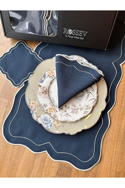ROSSEV Set Textil Masa Dorati 13 Bucati