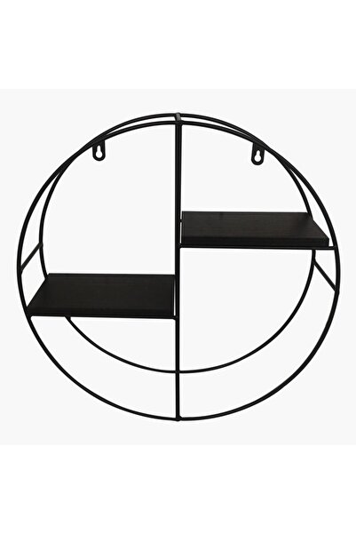 Home Box Urban Circle 2-Tier Metal Shelf 36.5x10x36.5 cm