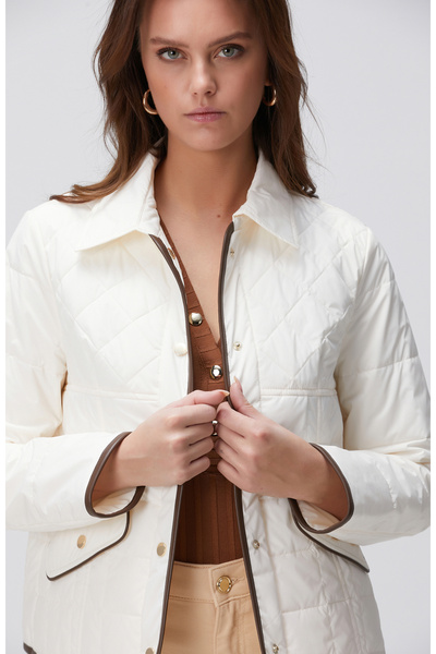 Network Kırık Beyaz Kapitoneli Mont