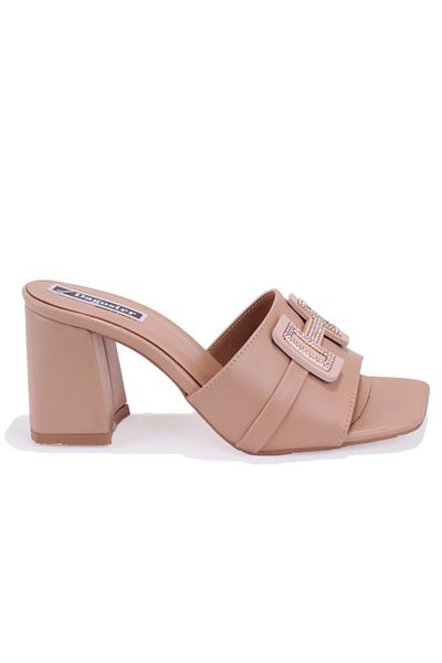 DAGOSTER Dza07- 114216   Nut Heeled Evening Dress Women's Slippers