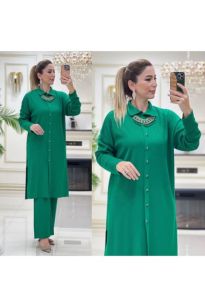 NİSUM MODA Long Shirt Kit Suit