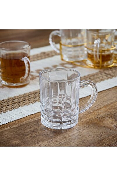Home Box Orchid 6-Piece Glass Mug Set with Stand 200 ml