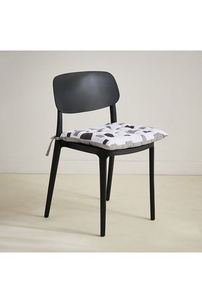 Home Box Snazzy Astrix Printed Chair Pad 40x40 cm