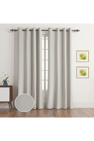 Home Box Artisan 2-Piece Chevron Jacquard Extra Long Curtain Set 135x300 cm