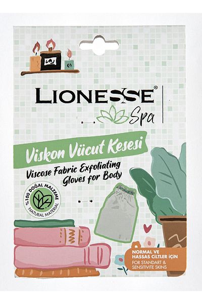 Lionesse Viscose Body Scrub 414 – Exfoliating Effect, 100% Natural, Normal and Sensitive Skin